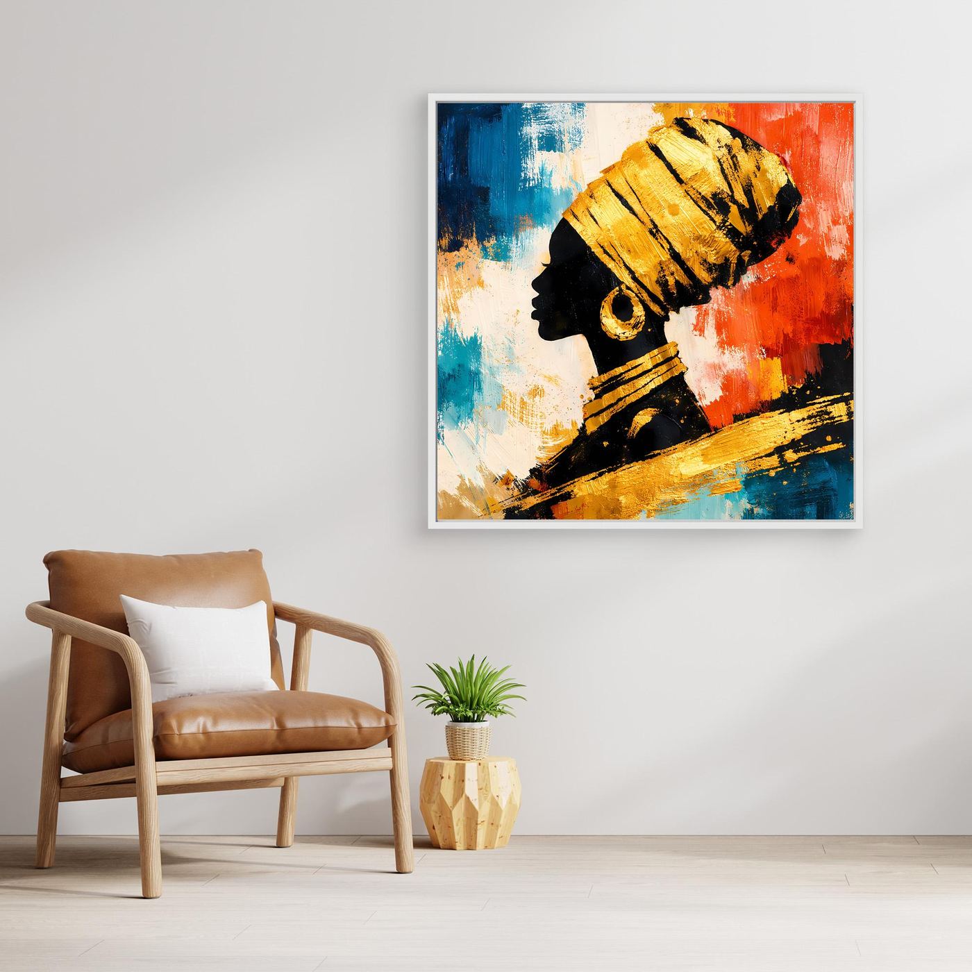 Leinwand Stolze Eleganz | Afrikanische Schönheit Modernes Wandbild
