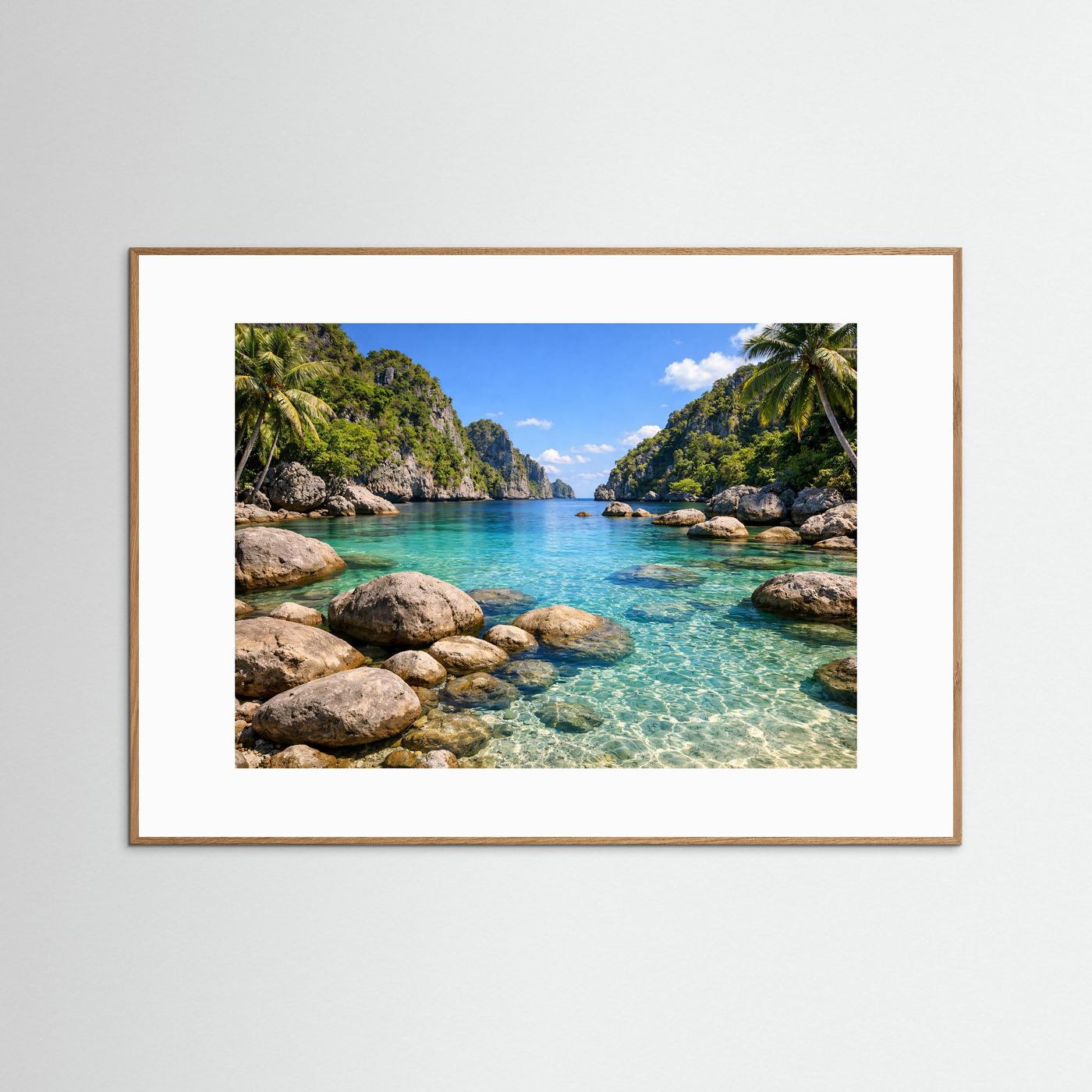 Tropische Traumlagune & Kristallklares Wasser | Paradies Natur Poster Querformat