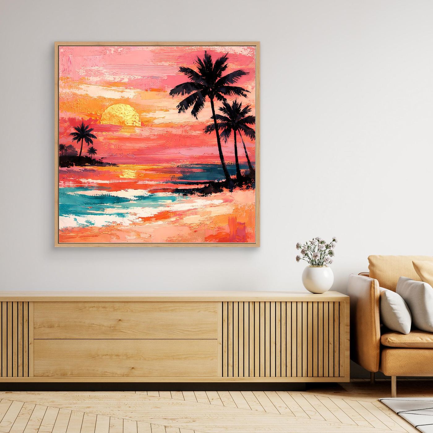 Leinwand Elegante Wüstenwellen in Terrakotta | Abstraktes Natur Wandbild