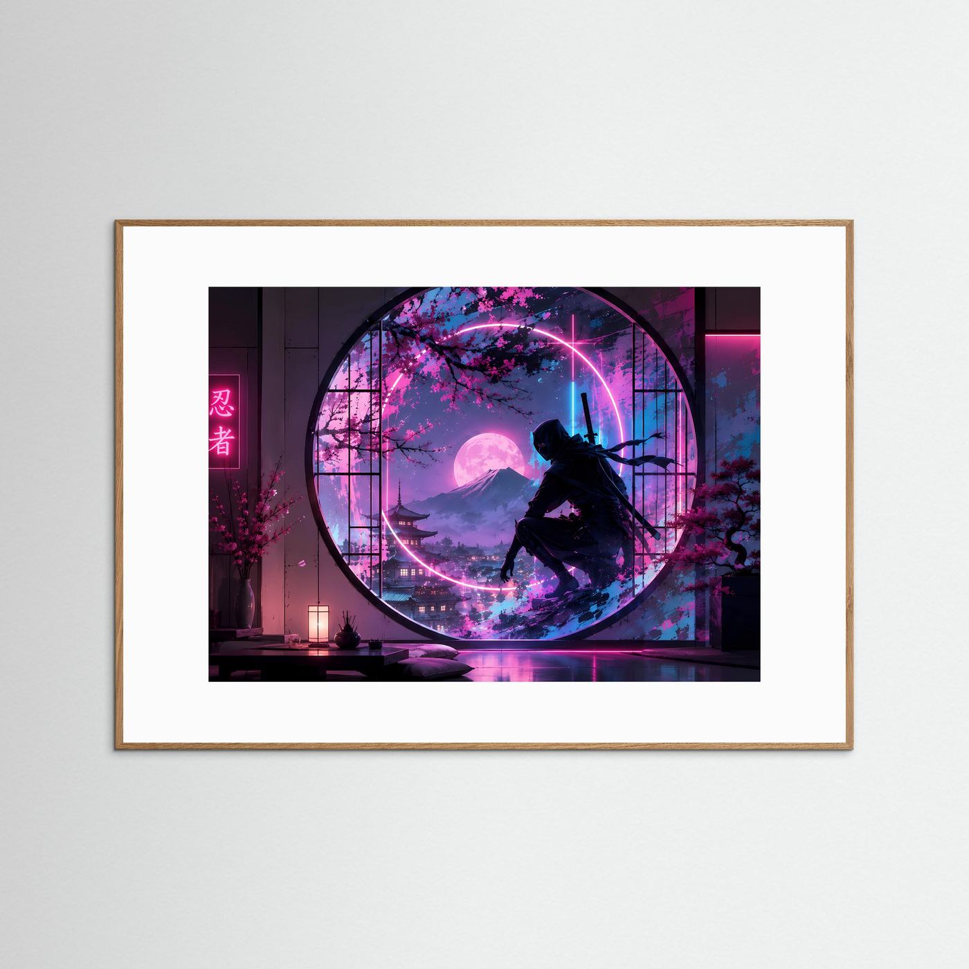 Neon Ninja in Japan | Cyberpunk Samurai & Sakura bei Nacht