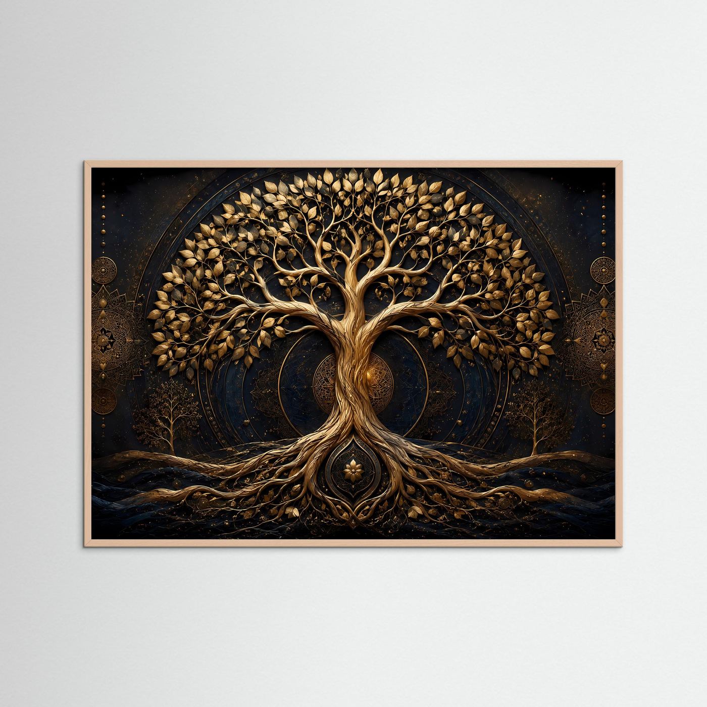 Symbol des Lebens | Edler Baum des Lebens mit goldenen Details Poster