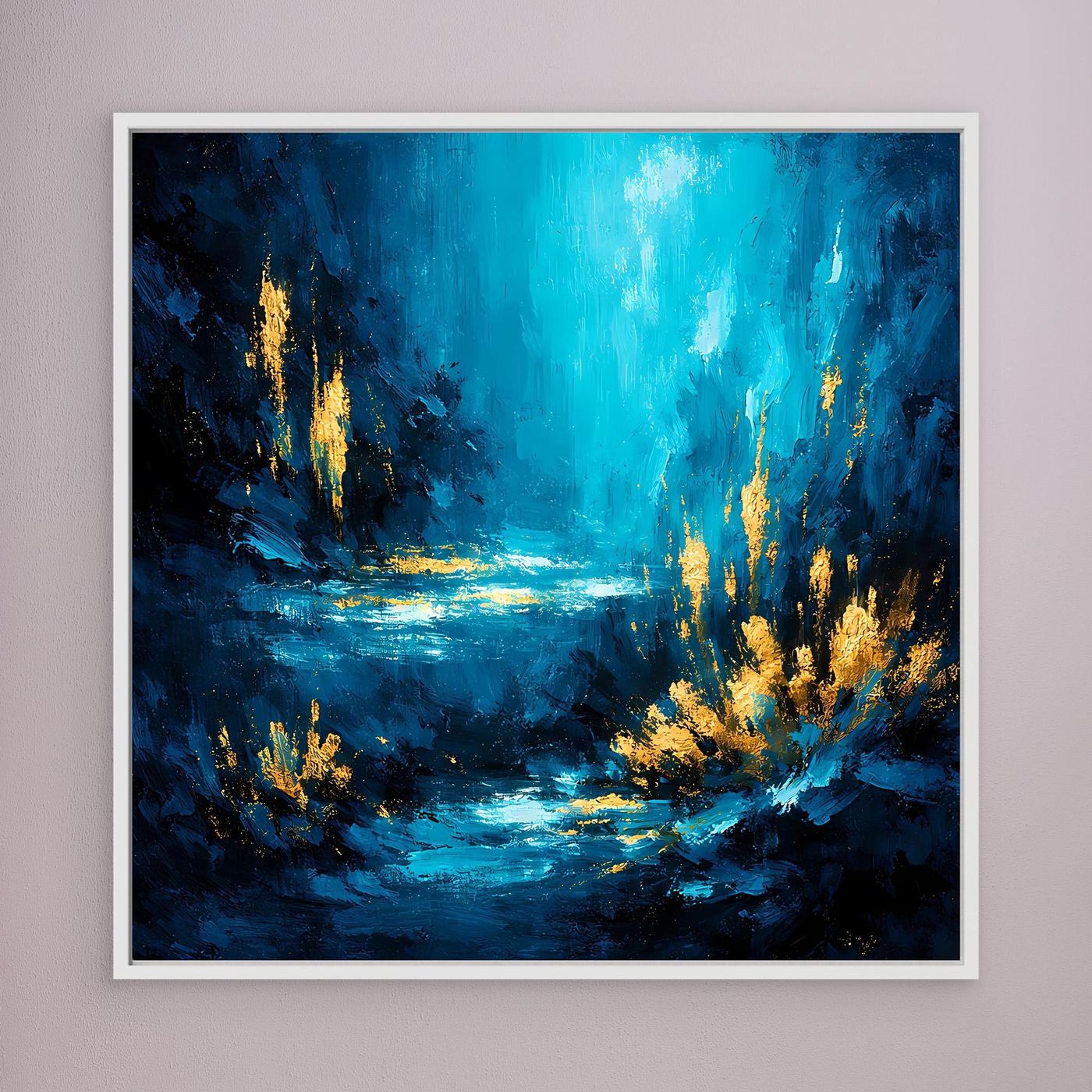 Leinwand Magische Unterwasser-Lagune | Abstraktes Korallen Wandbild