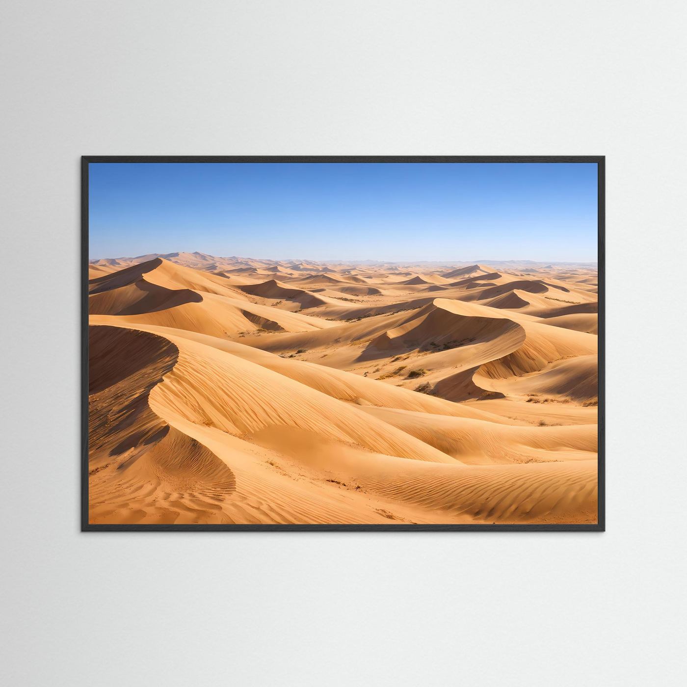 Faszination Wüste in Gold | Panorama Sanddünen & Horizont Poster Querformat