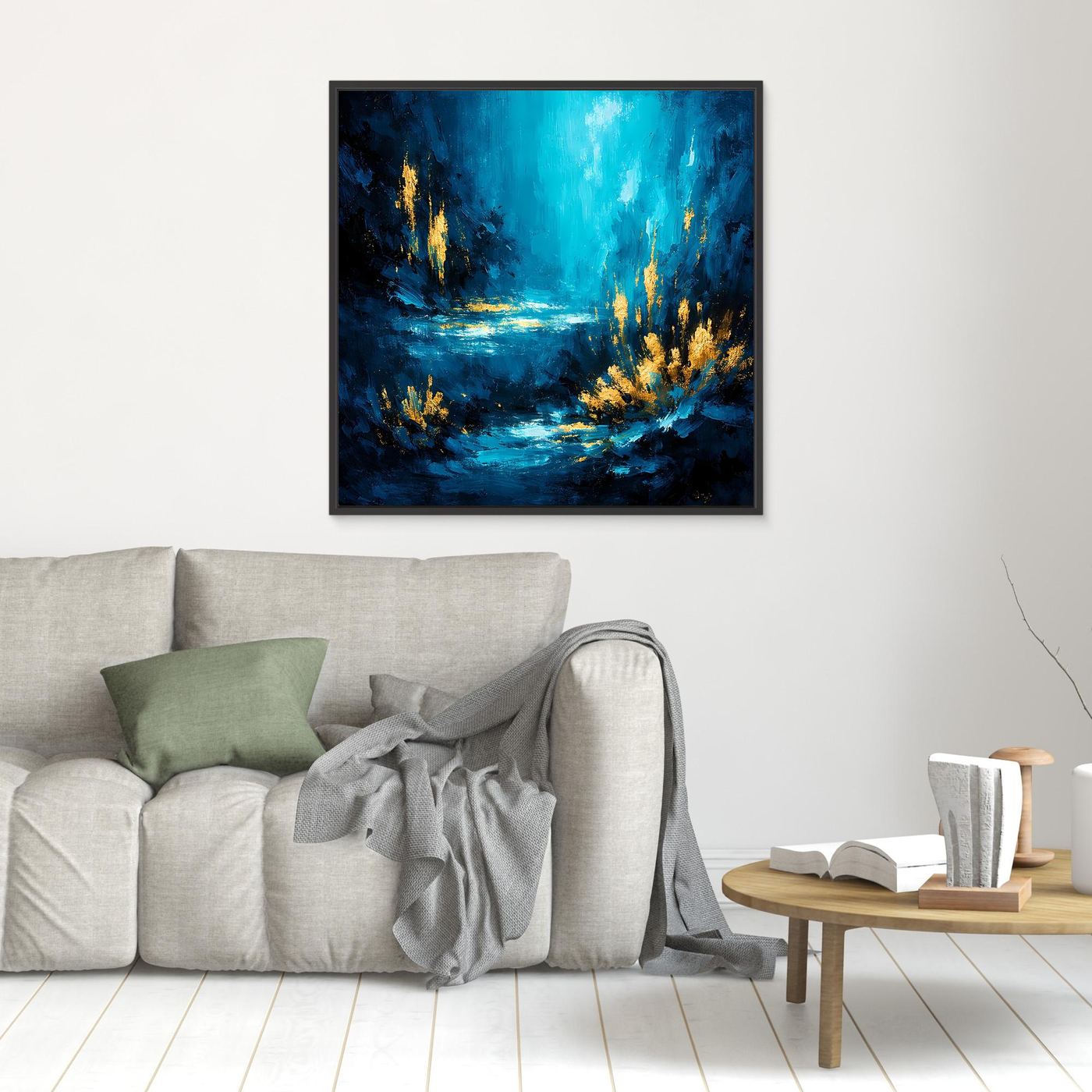 Leinwand Magische Unterwasser-Lagune | Abstraktes Korallen Wandbild