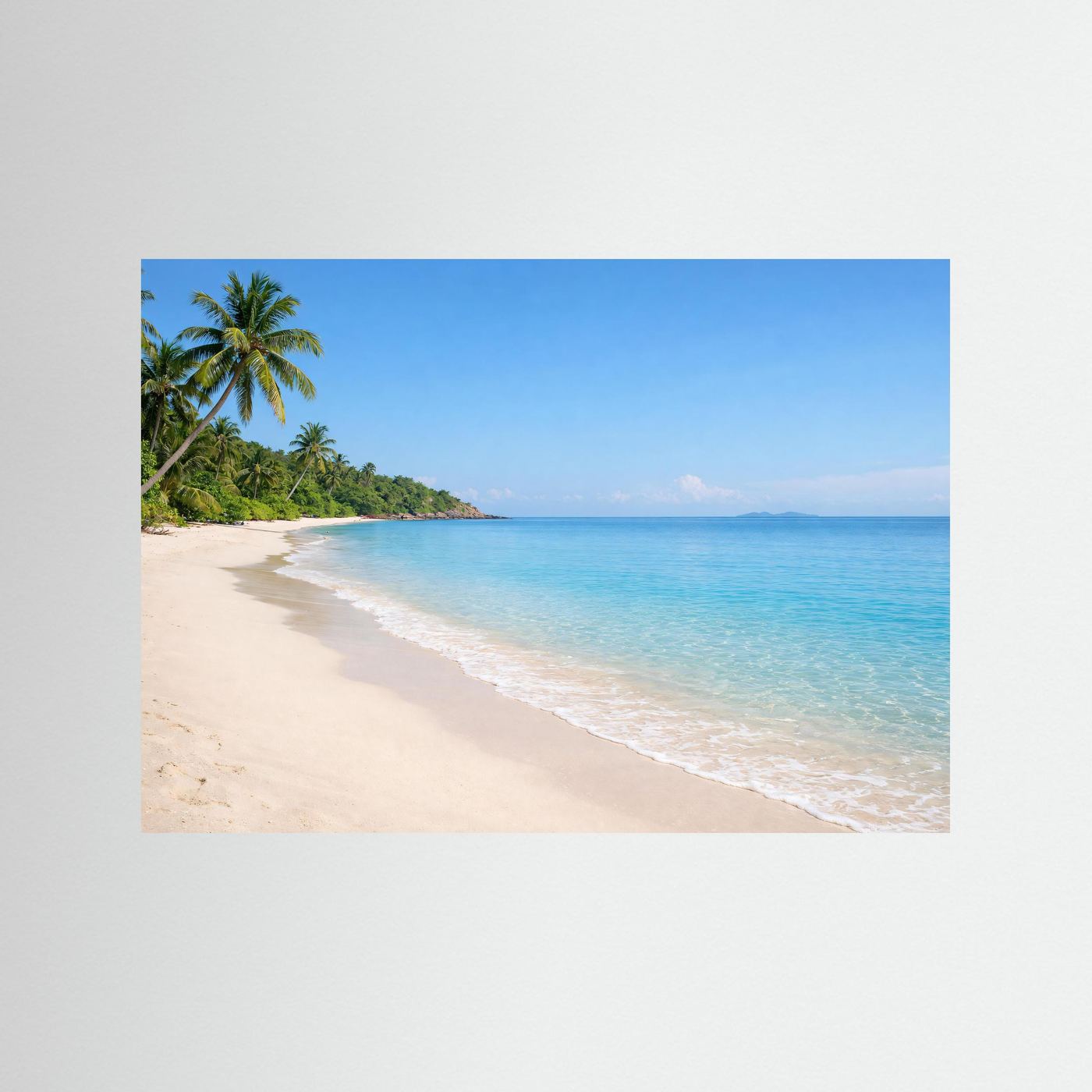 Tropischer Traumstrand | Palmen & Meer Natur Poster Querformat