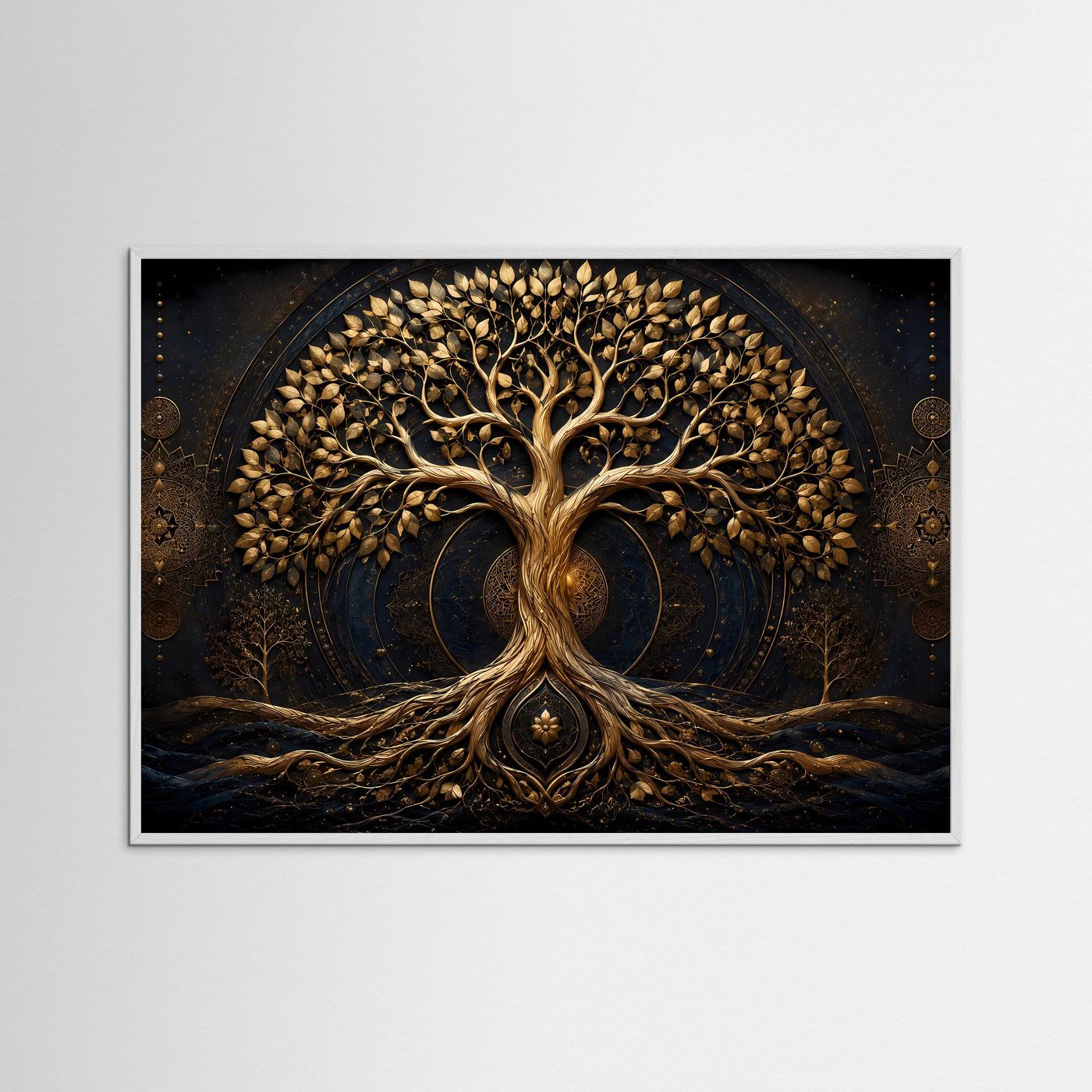 Symbol des Lebens | Edler Baum des Lebens mit goldenen Details Poster