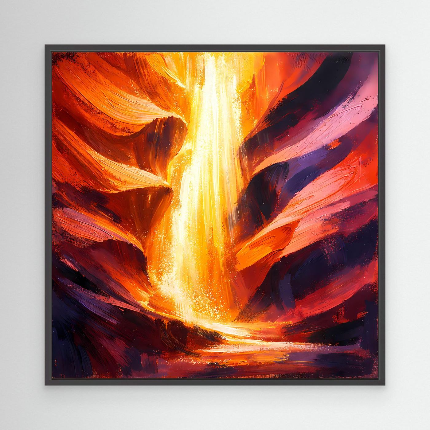 Leinwand Abstraktes Antelope Canyon Lichtspiel | Majestätisches Felsenschlucht Wandbild