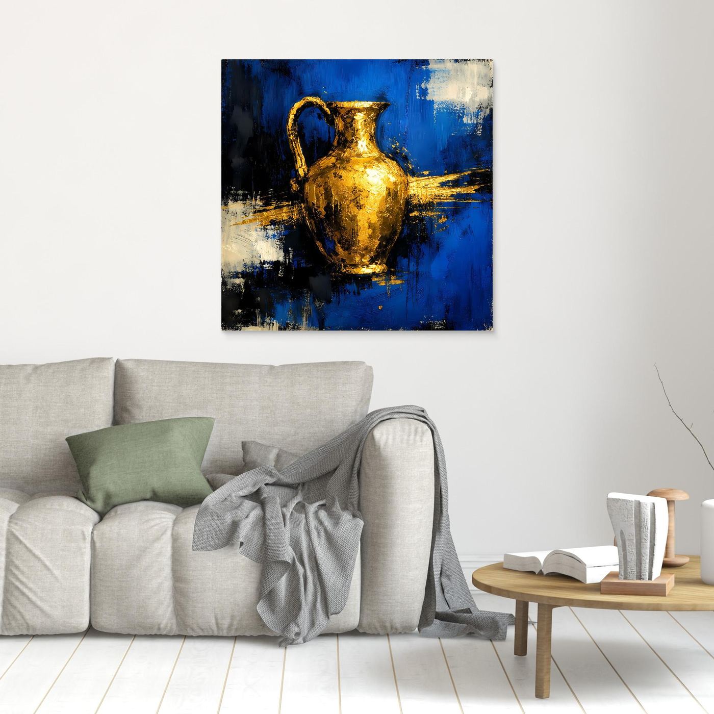 Leinwand Antike Goldene Amphore | Abstraktes Stillleben Wandbild