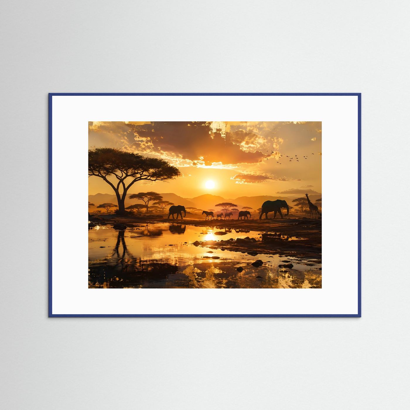 Atemberaubende Savanne bei Sonnenuntergang | Afrika Safari & Tierwelt Poster