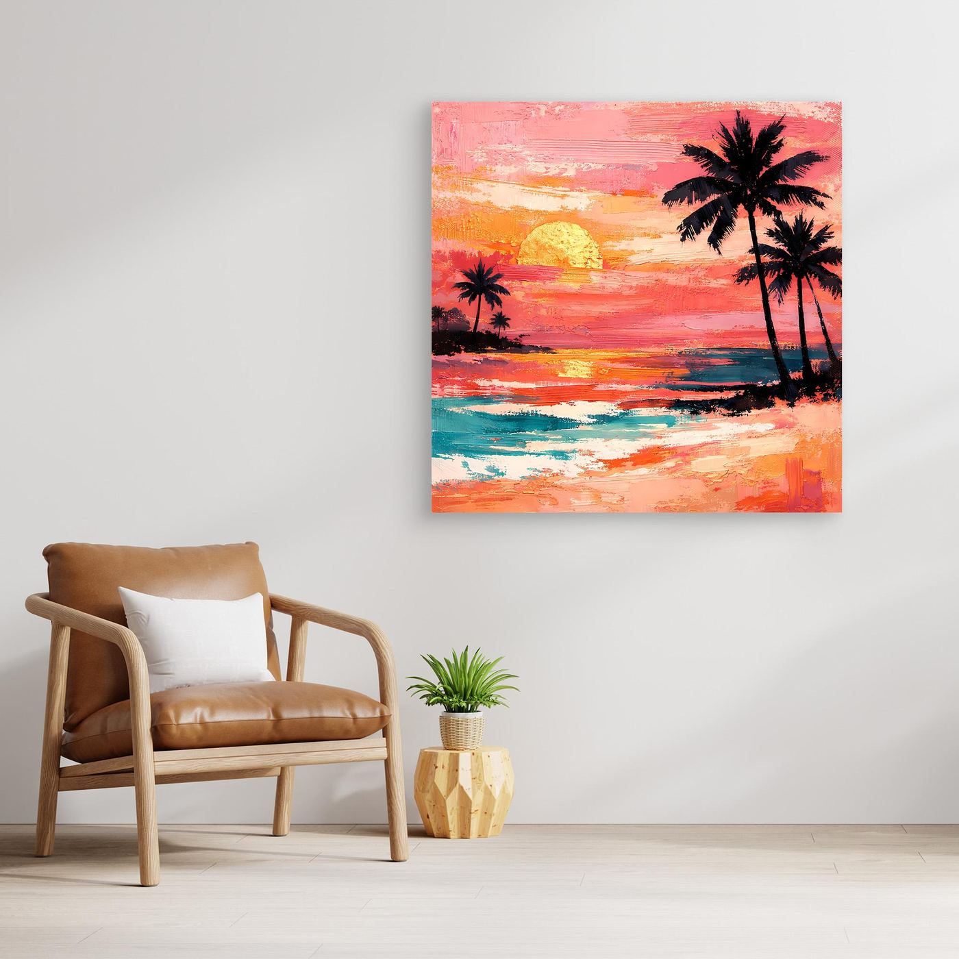 Leinwand Elegante Wüstenwellen in Terrakotta | Abstraktes Natur Wandbild