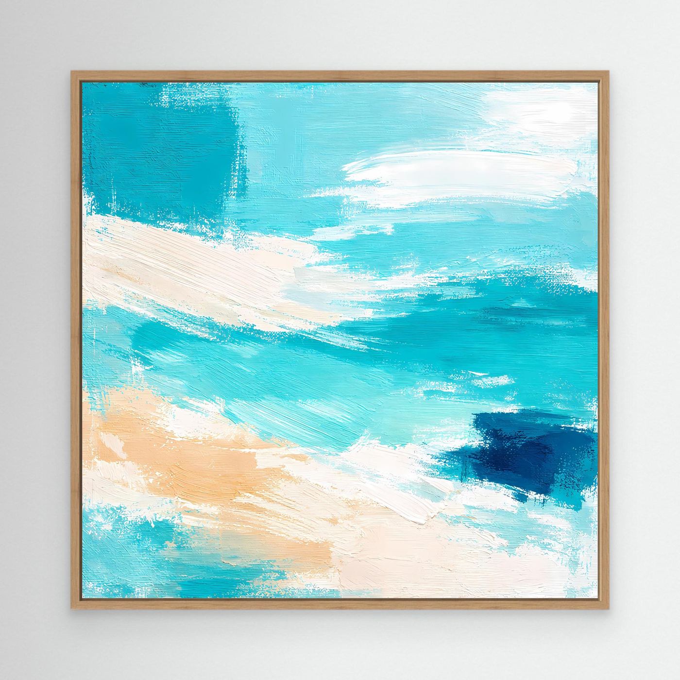 Leinwand Abstraktes Meeresrauschen am Strand | Modernes Ozean Wandbild