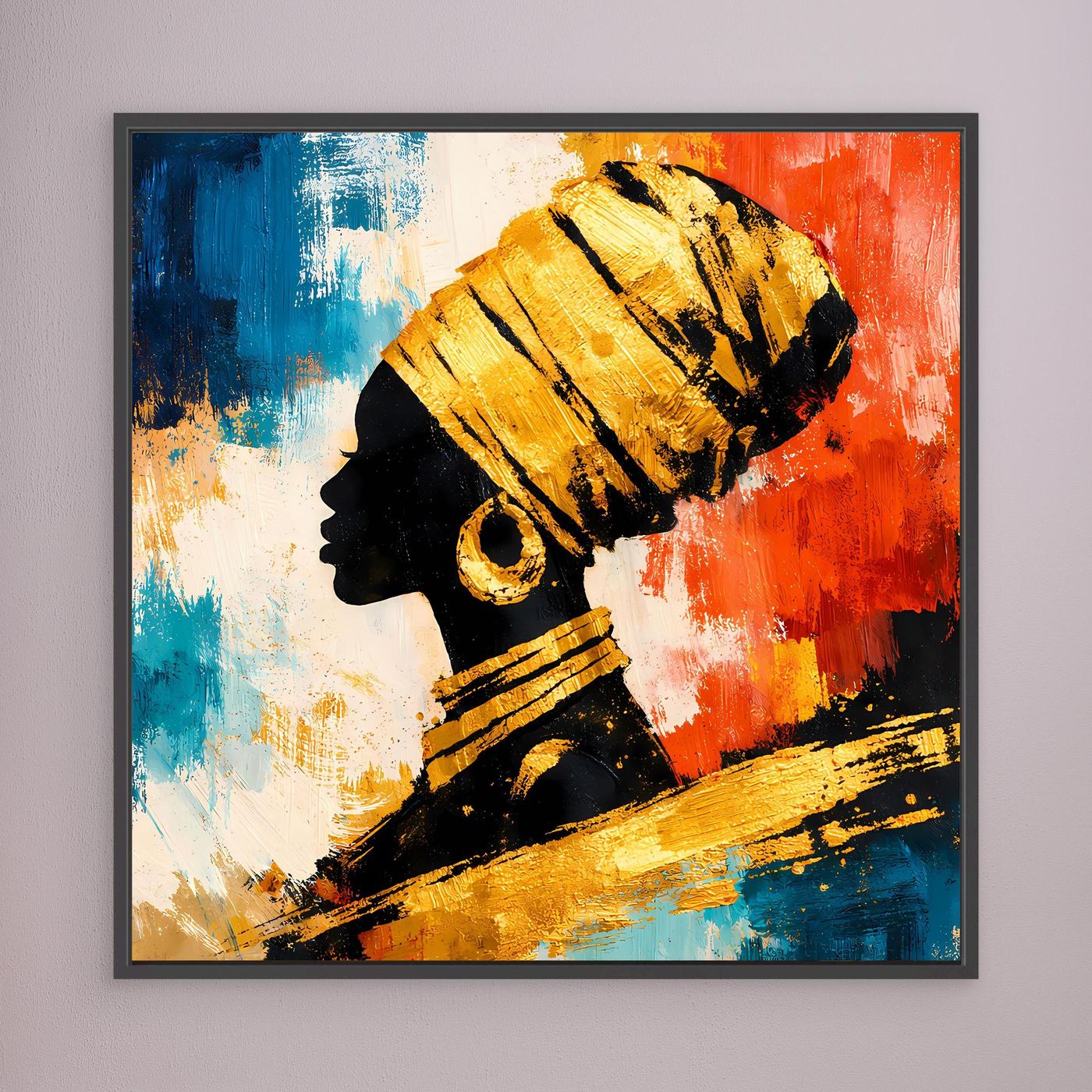 Leinwand Stolze Eleganz | Afrikanische Schönheit Modernes Wandbild