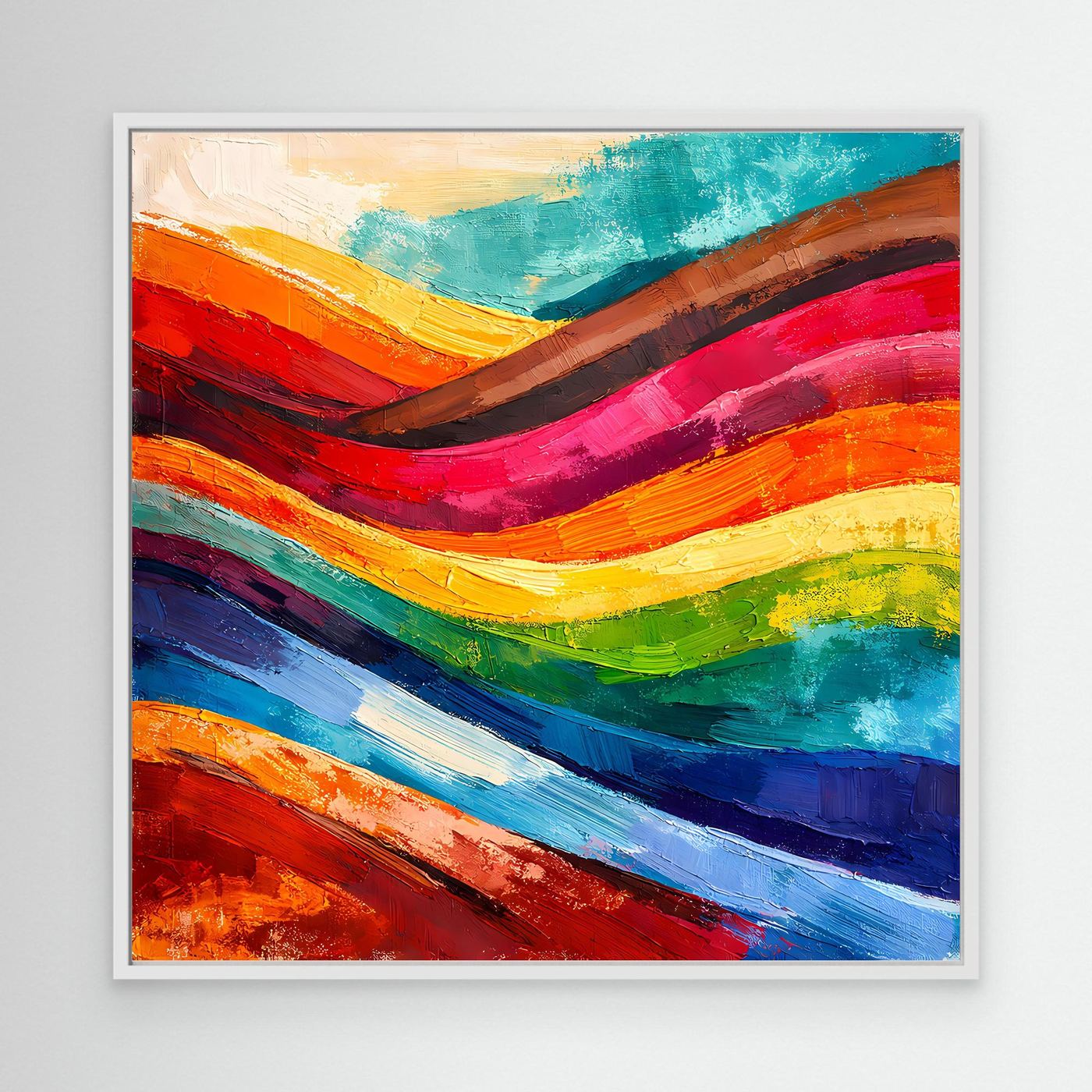 Abstraktes Farbenspiel Leinwandbild | Moderne Farbexplosion Kunst-Wandbild