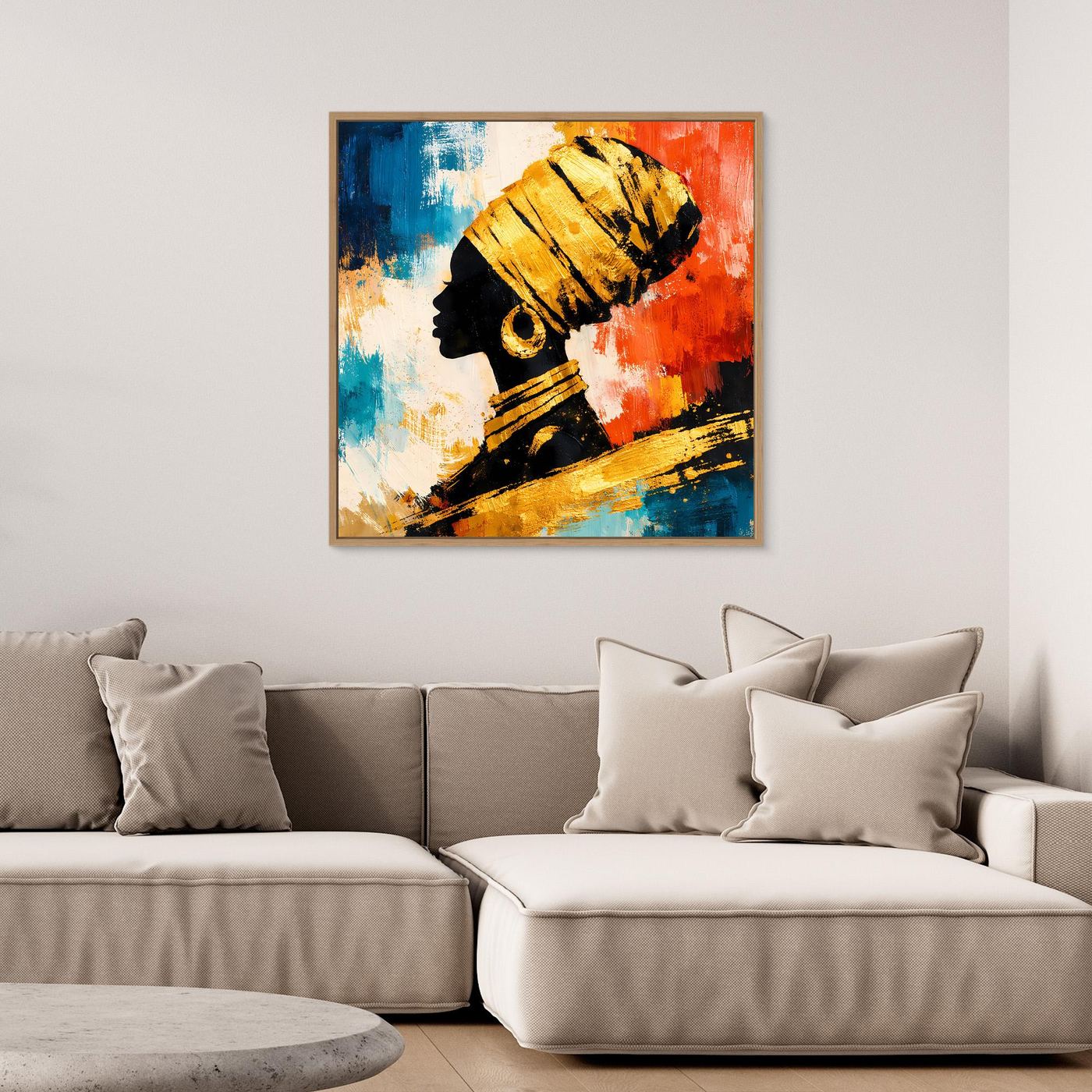 Leinwand Stolze Eleganz | Afrikanische Schönheit Modernes Wandbild