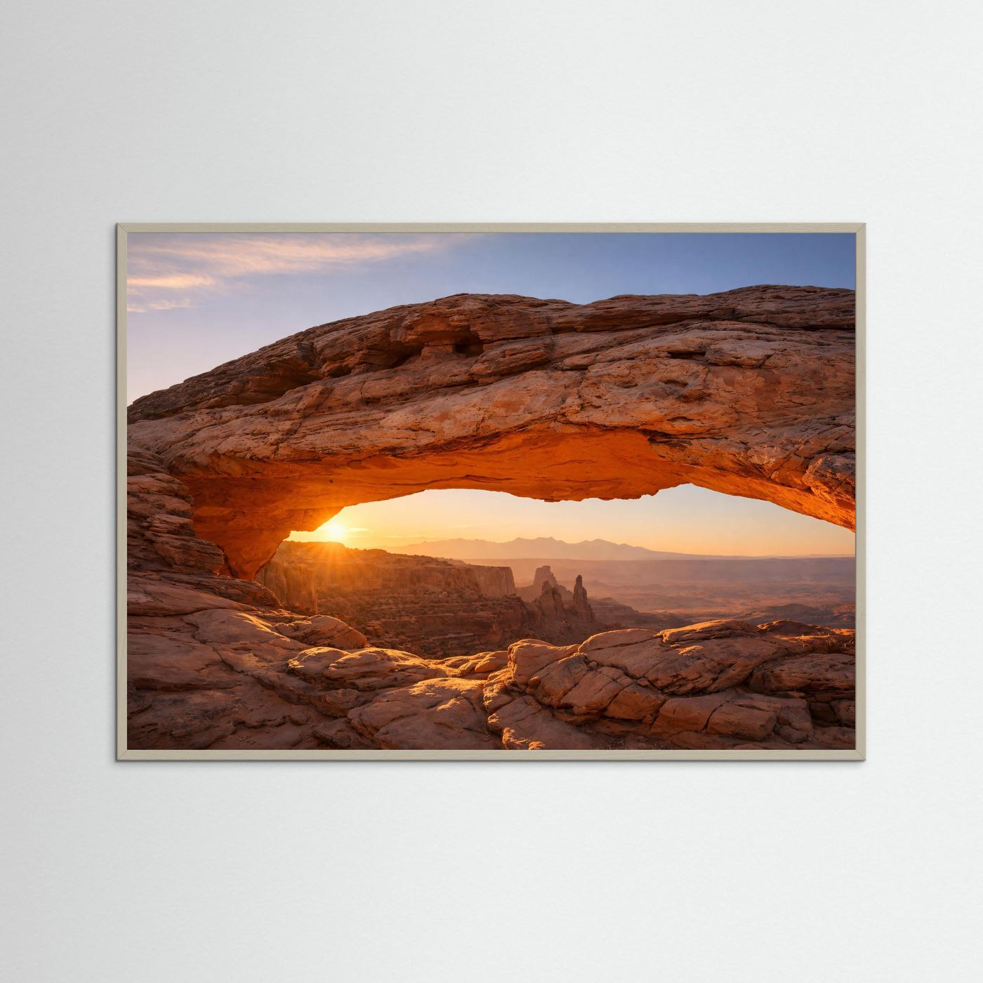 Faszinierender Felsenbogen im Sonnenuntergang | Wüsten- & Canyon-Panorama Poster Querformat