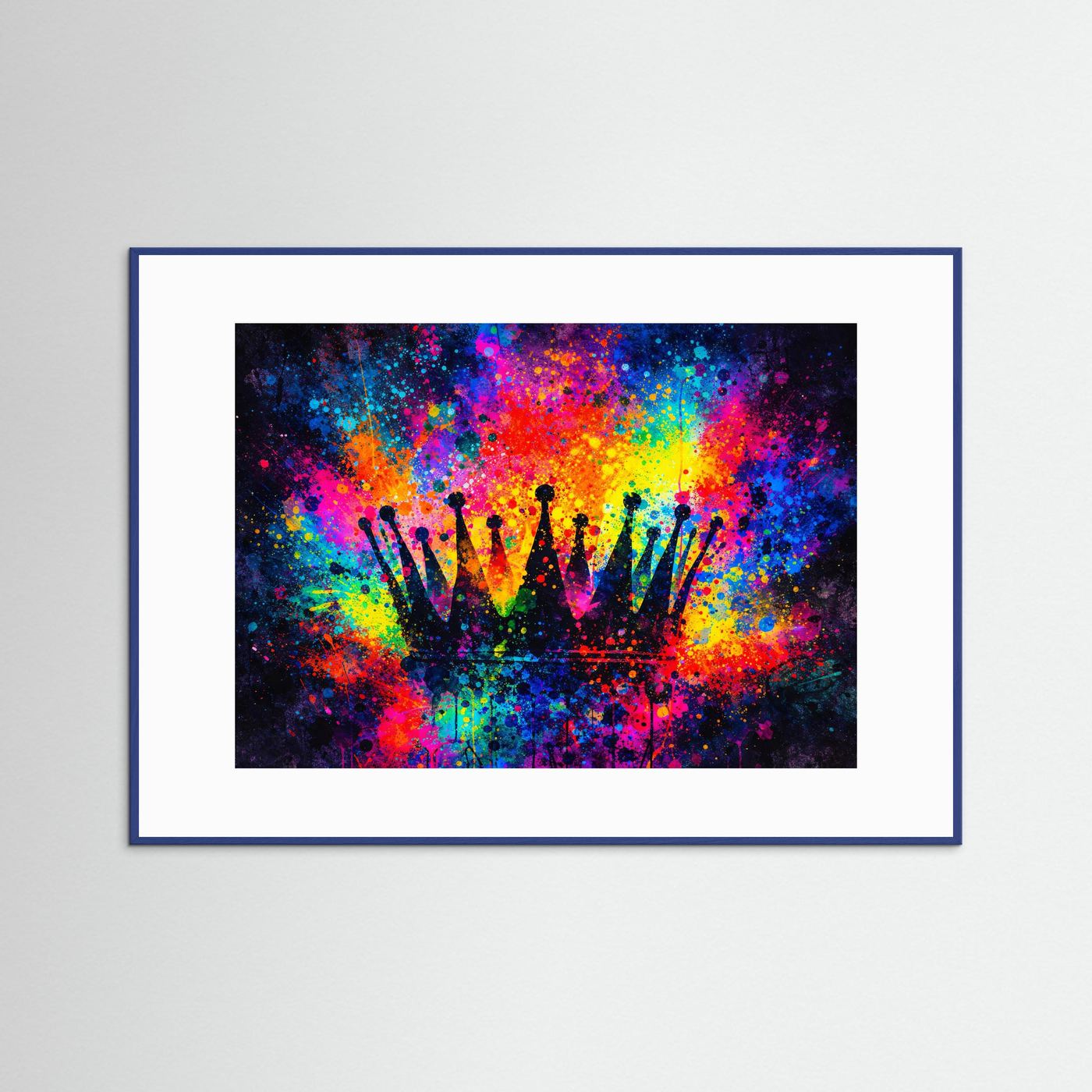 Krone Expressionismus | Farbgewaltiges & Abstraktes Royale Kunst Poster Querformat