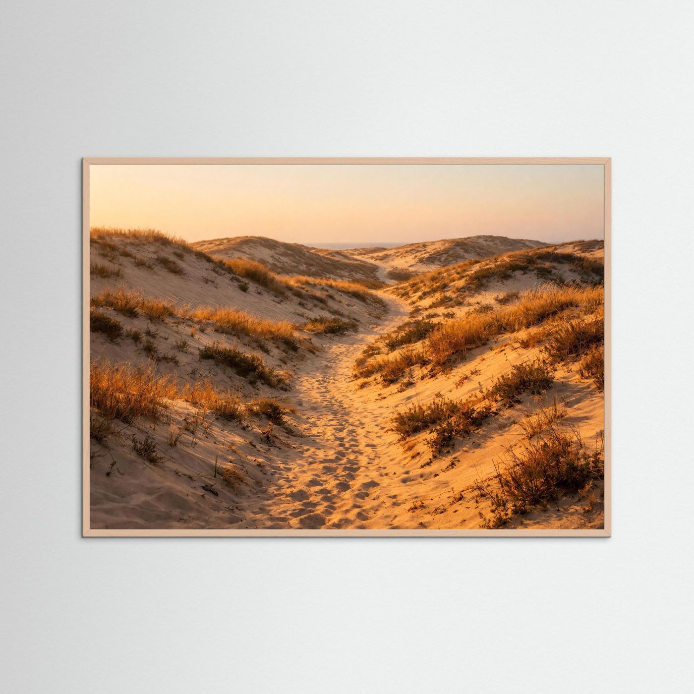 Pfad durch die goldenen Dünen | Küstenlandschaft Naturposter Querformat