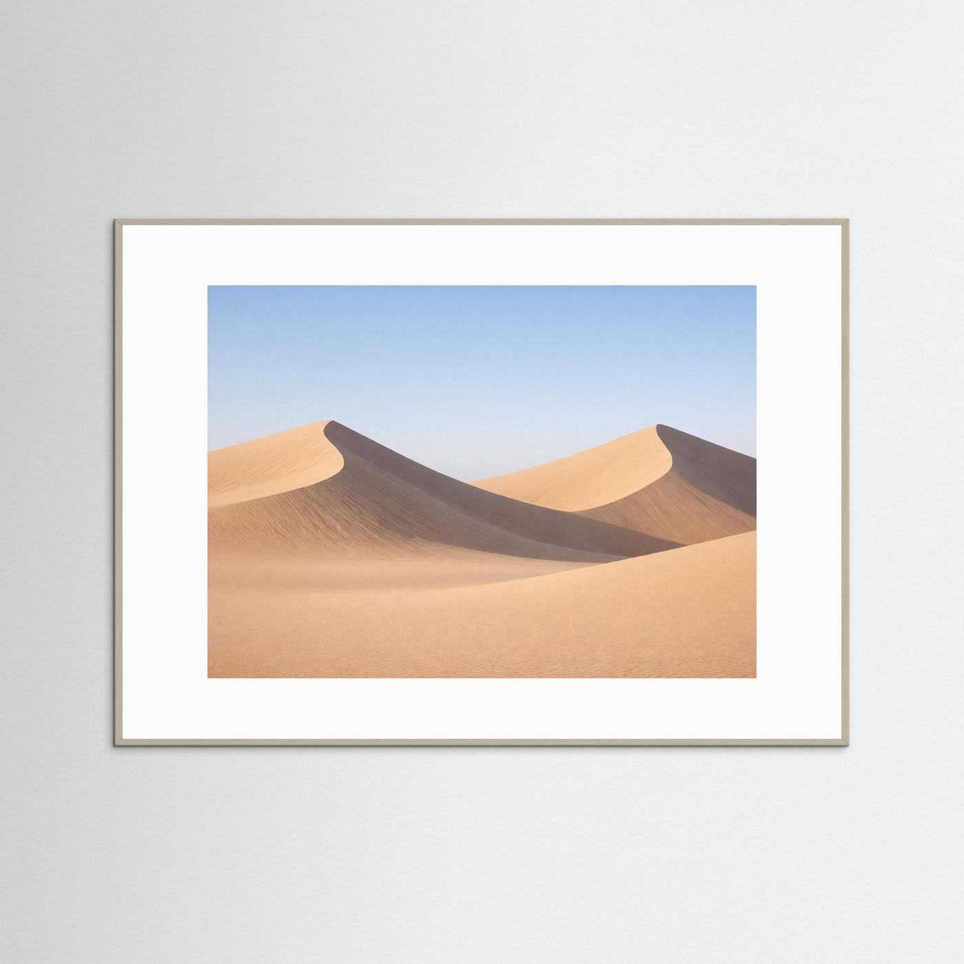Sanfte Sanddünen in harmonischer Kurve | Minimalistische Natur Poster Querformat