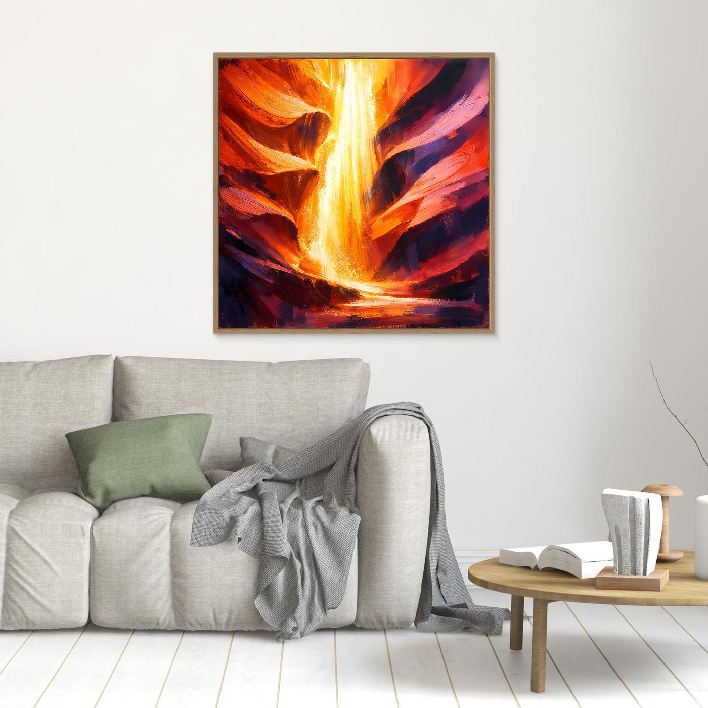 Leinwand Abstraktes Antelope Canyon Lichtspiel | Majestätisches Felsenschlucht Wandbild