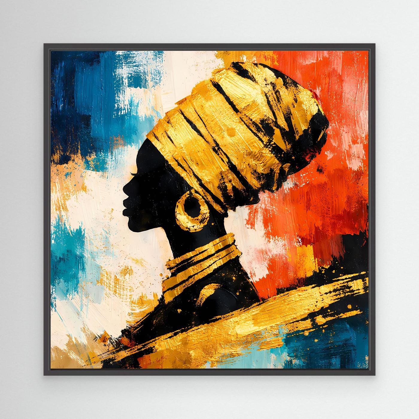 Leinwand Stolze Eleganz | Afrikanische Schönheit Modernes Wandbild
