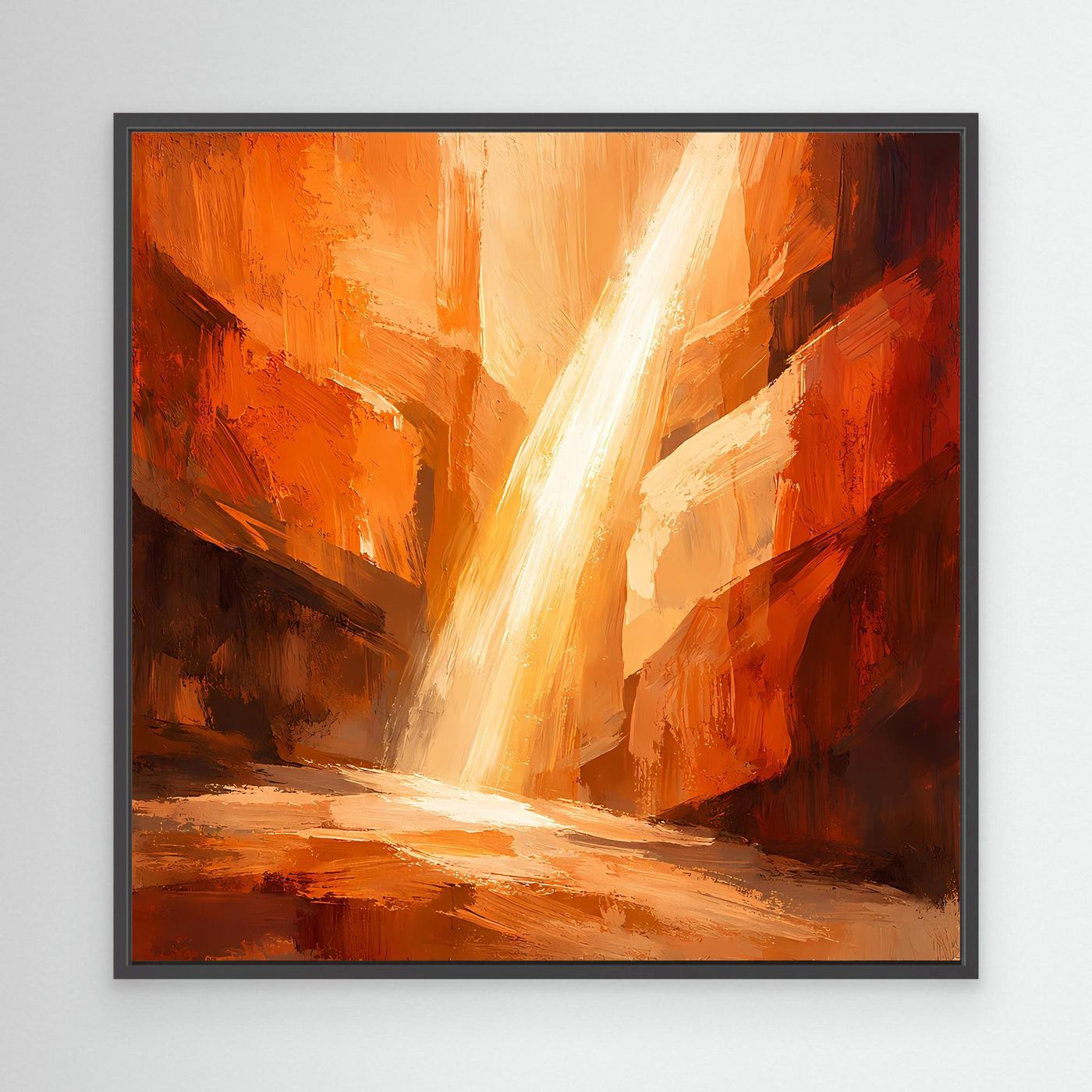 Leinwand Magischer Lichtstrahl im Canyon | Abstraktes Felsen Wandbild