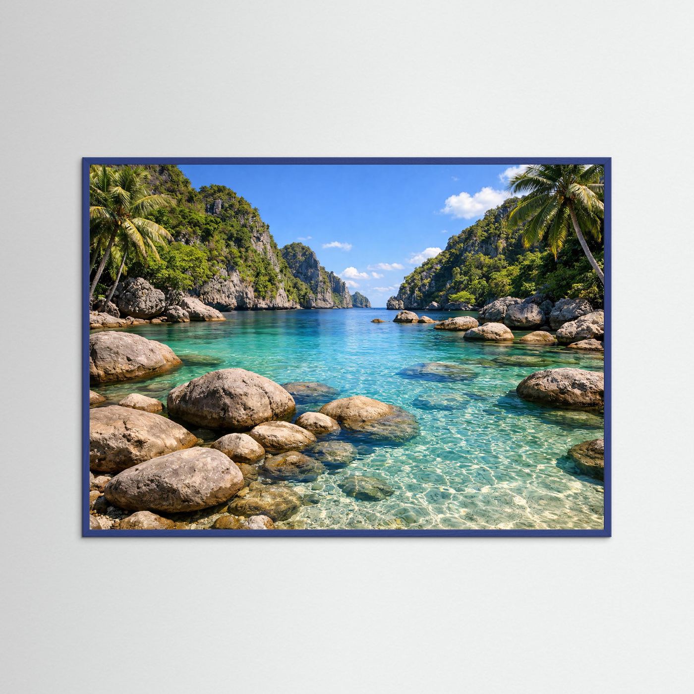 Tropische Traumlagune & Kristallklares Wasser | Paradies Natur Poster Querformat