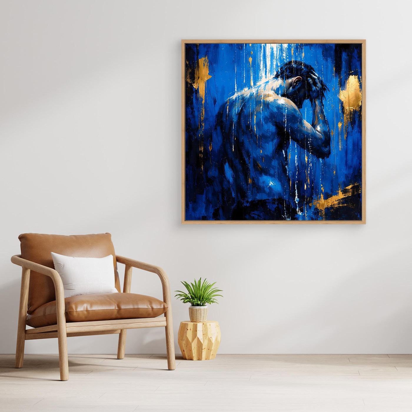 Leinwand Erfrischung unter der Dusche | Modernes Abstraktes Wellness Wandbild