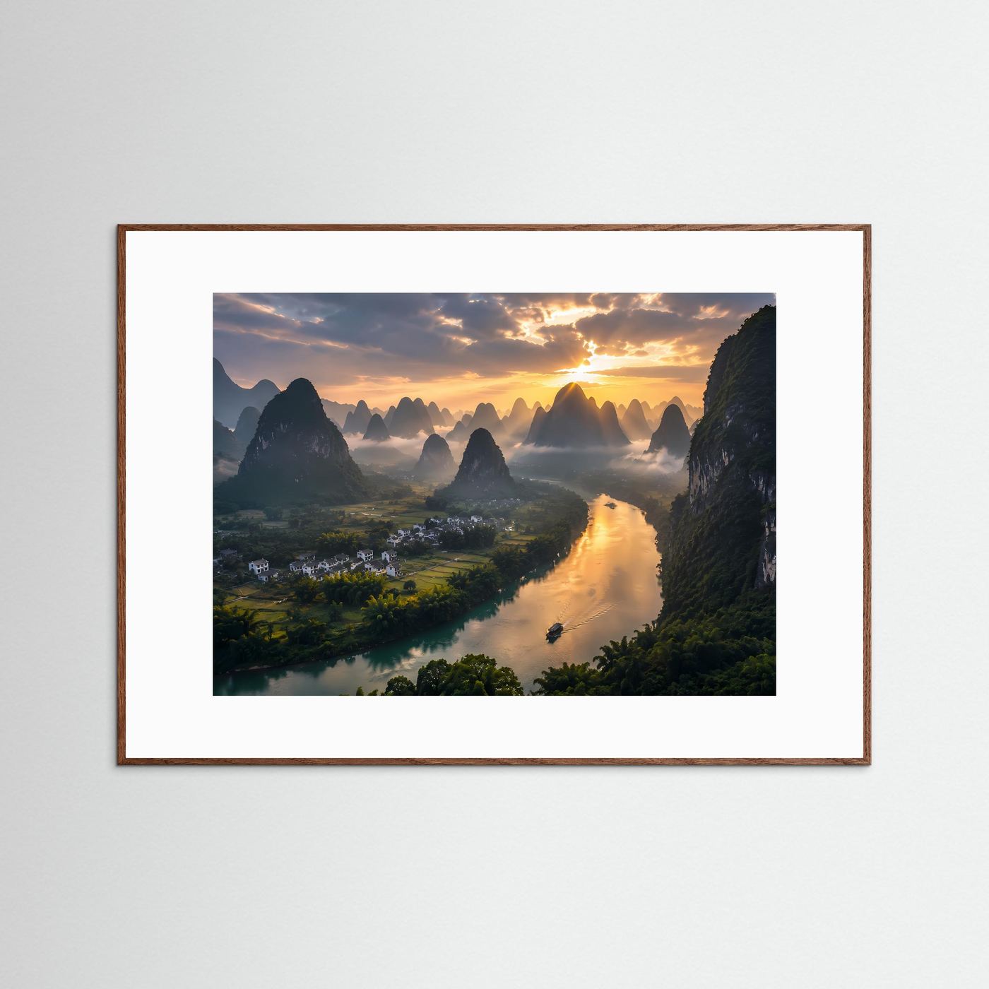 Magischer Li-Fluss in China | Atemberaubende Karstberge & Natur Poster