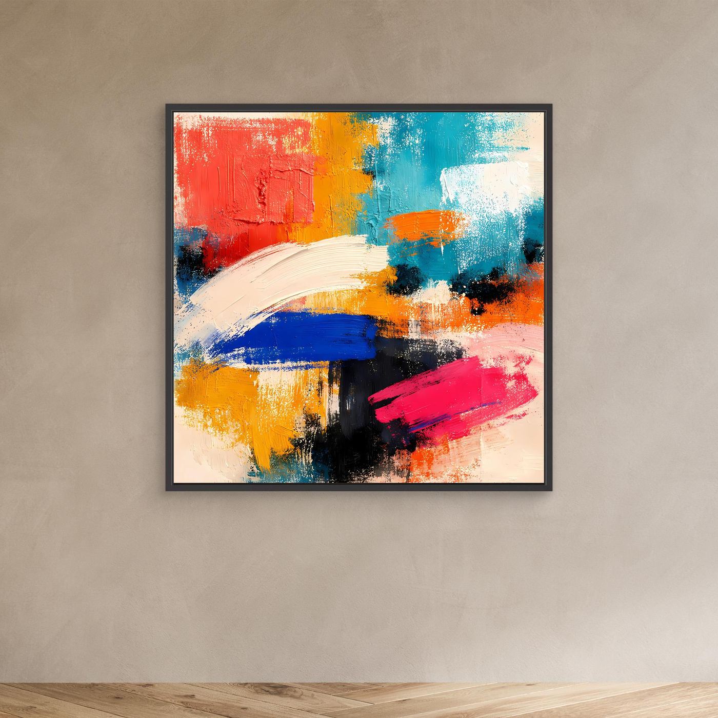 Leinwand Farbenfrohe Abstrakte Texturen | Modernes Color-Blocking Wandbild