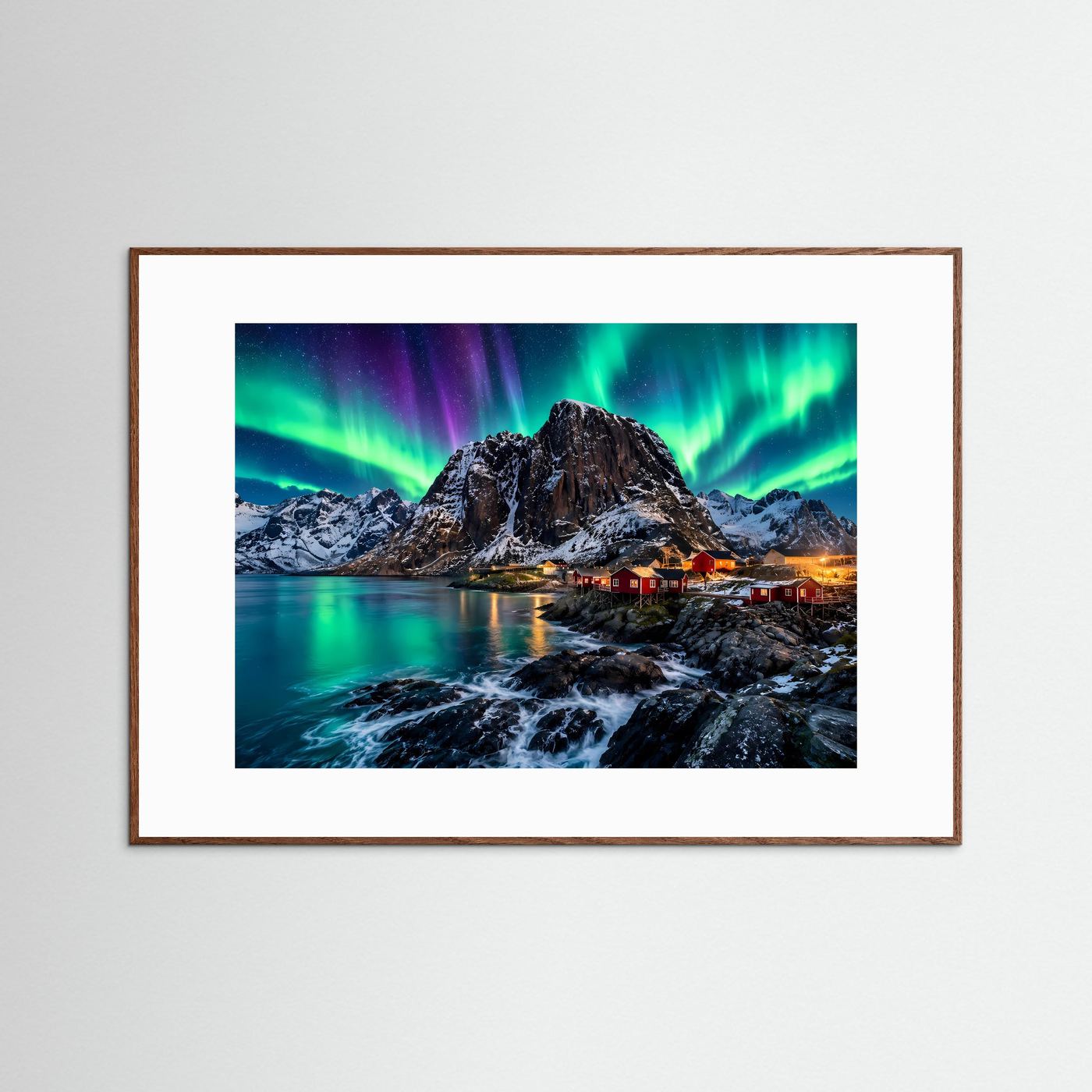 Magische Nordlichter auf den Lofoten | Arktische Polarlichter & Norwegen Poster