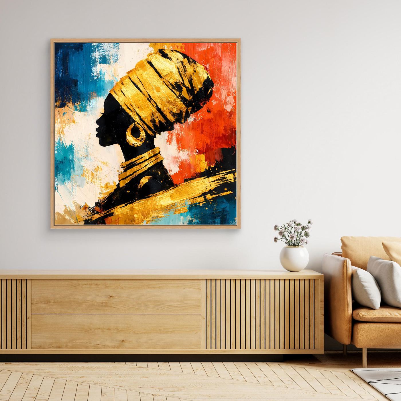 Leinwand Stolze Eleganz | Afrikanische Schönheit Modernes Wandbild