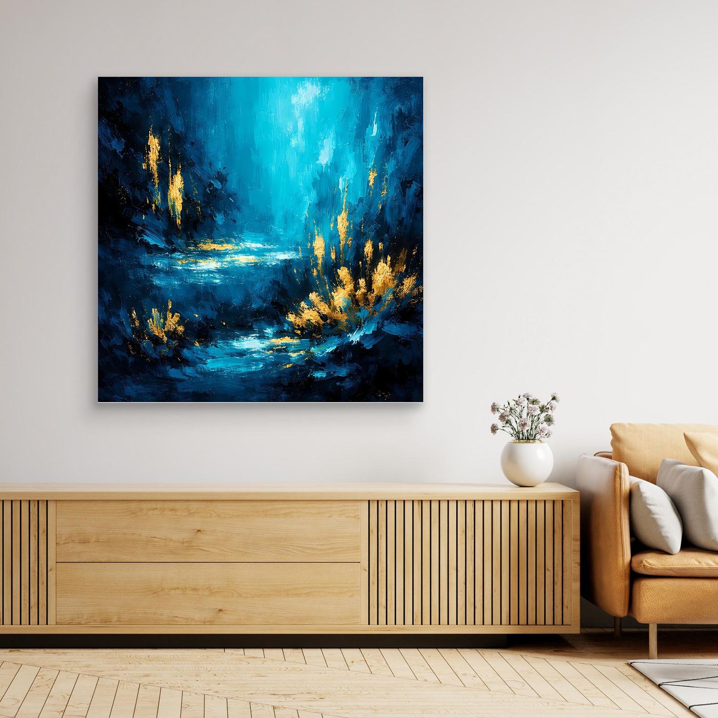 Leinwand Magische Unterwasser-Lagune | Abstraktes Korallen Wandbild