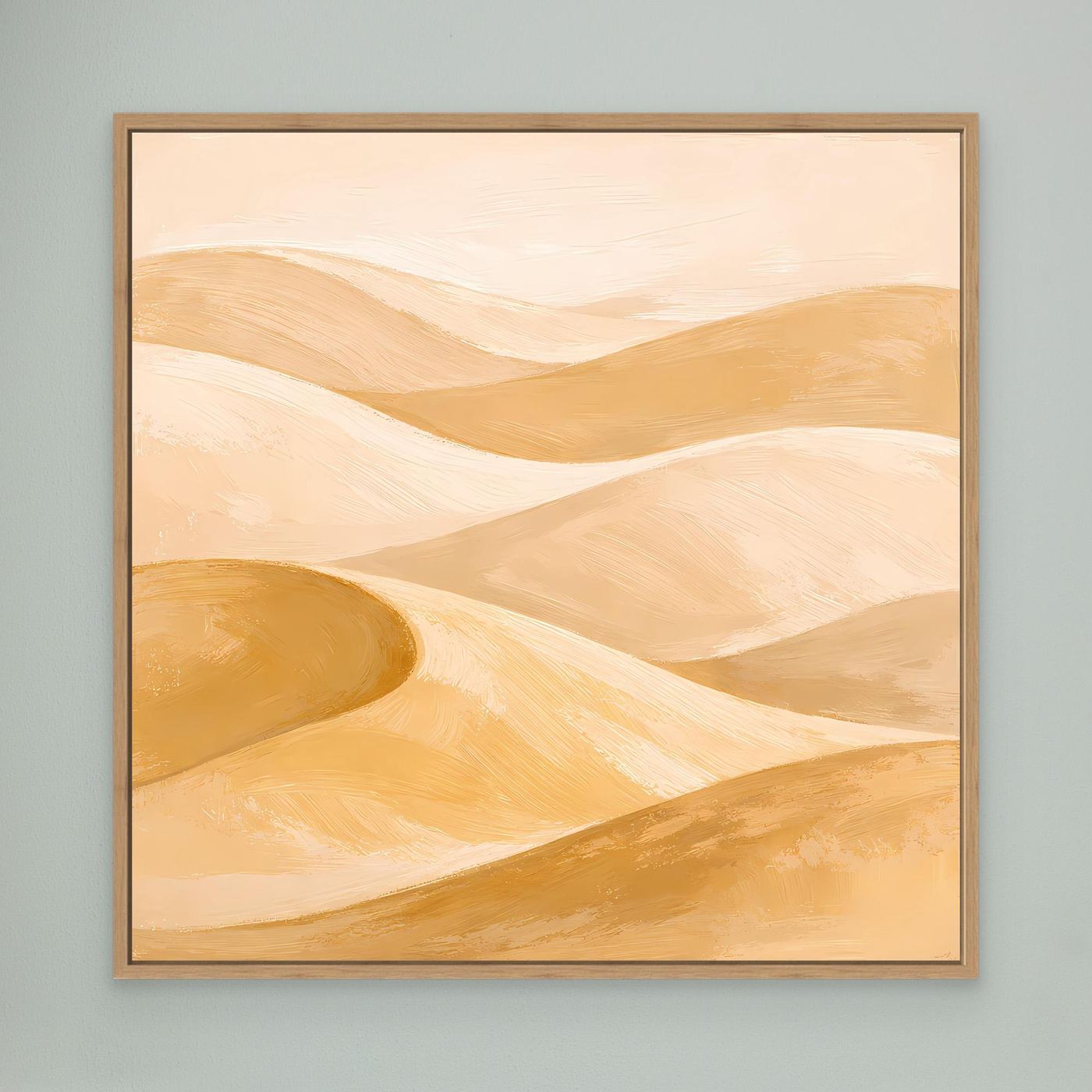 Leinwand Sanfte Wüstendünen im Abendlicht | Abstraktes Sahara Wandbild