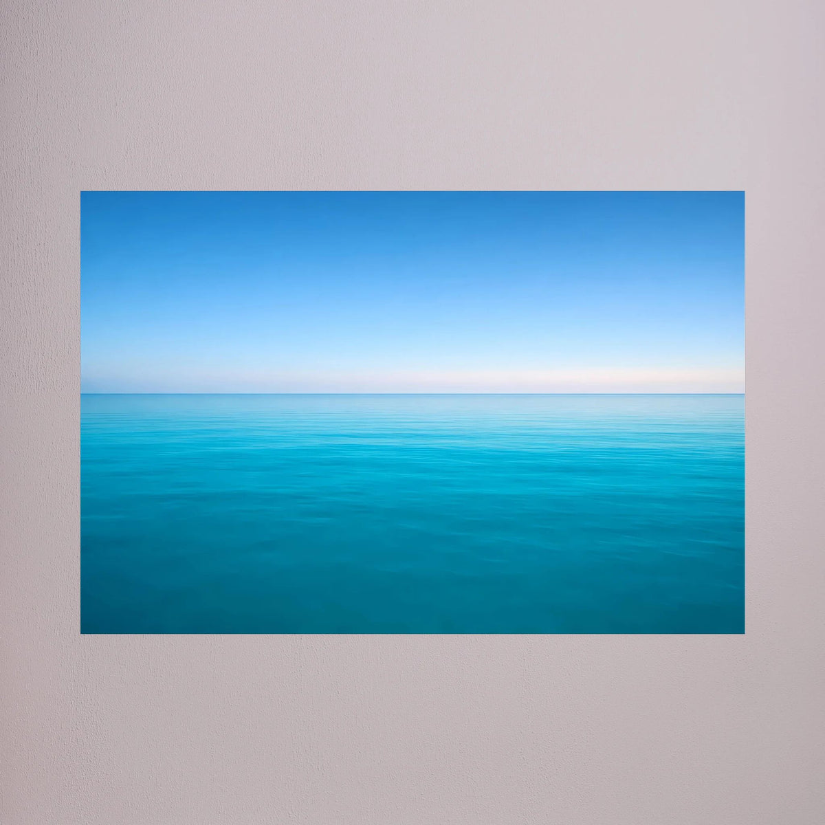 Horizontales Wandbild mit türkisblauem Meer und blauem Himmel