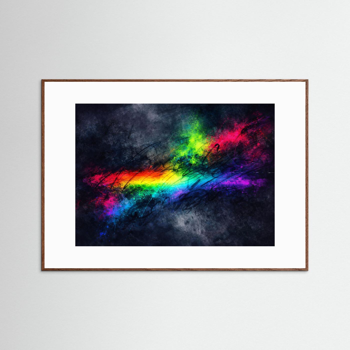 Abstrakte Energie & Farbdynamik | Moderner Kunst Print Querformat Wandbild
