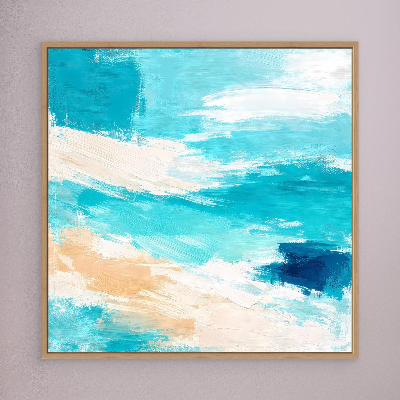 Leinwand Abstraktes Meeresrauschen am Strand | Modernes Ozean Wandbild