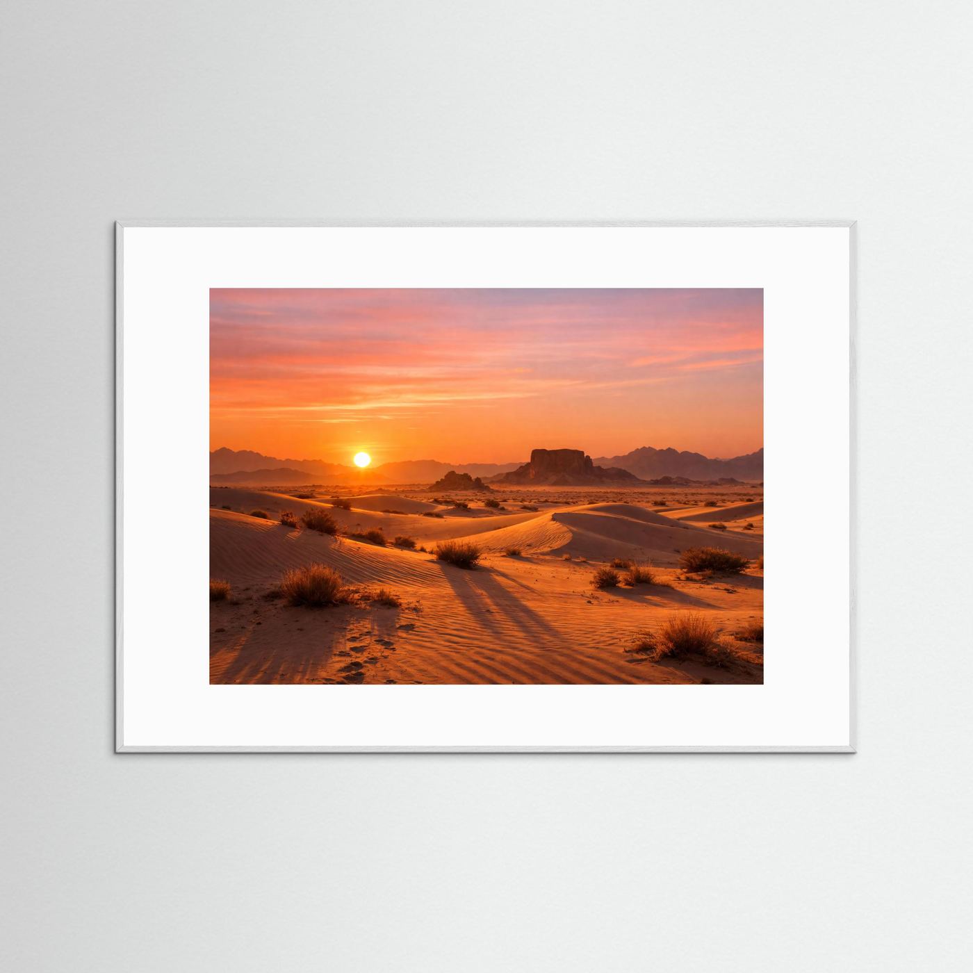 Magischer Sonnenuntergang in der Wüste | Panorama Natur Poster Querformat