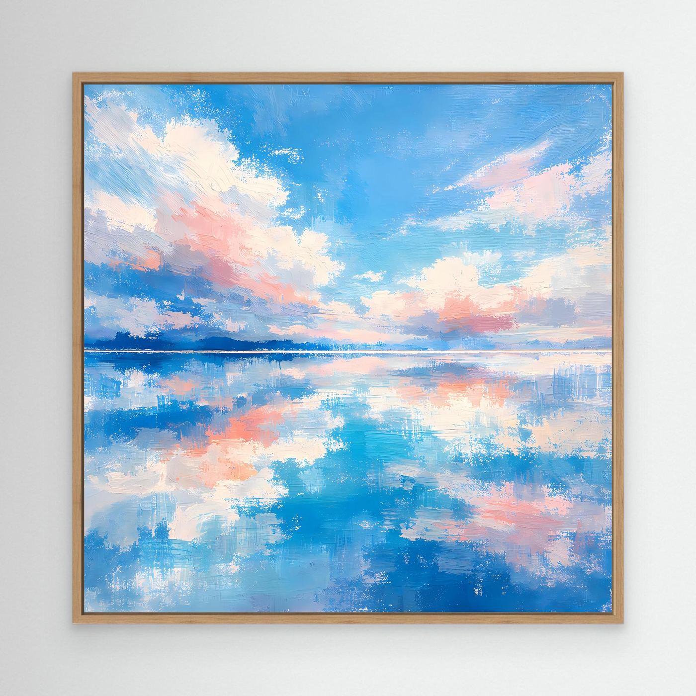 Leinwand Abstrakte Meereslandschaft mit Wolken | Modernes Wandbild auf Keilrahmen