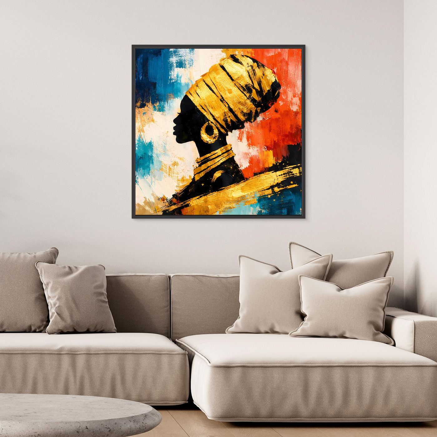Leinwand Stolze Eleganz | Afrikanische Schönheit Modernes Wandbild
