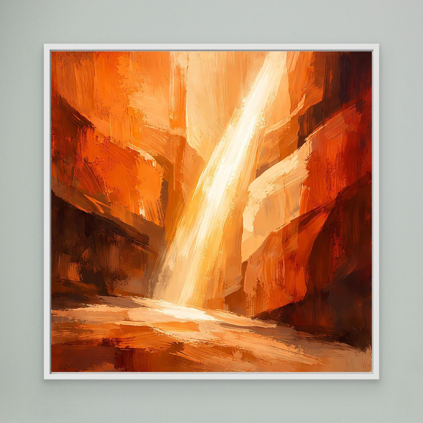 Leinwand Magischer Lichtstrahl im Canyon | Abstraktes Felsen Wandbild