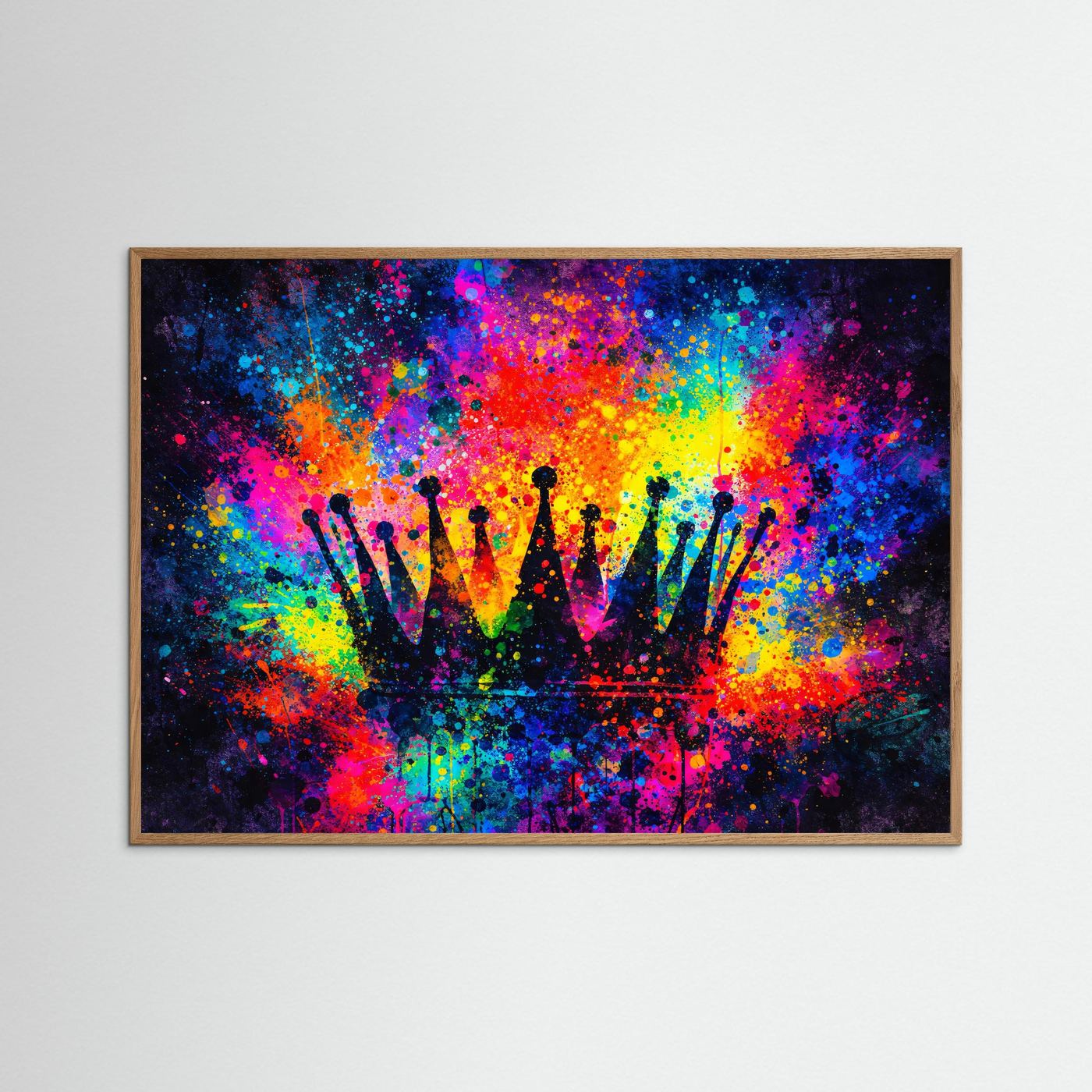 Krone Expressionismus | Farbgewaltiges & Abstraktes Royale Kunst Poster Querformat