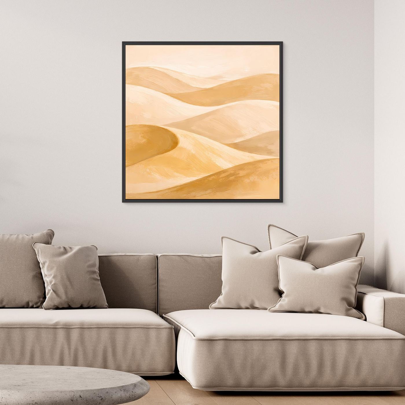 Leinwand Sanfte Wüstendünen im Abendlicht | Abstraktes Sahara Wandbild
