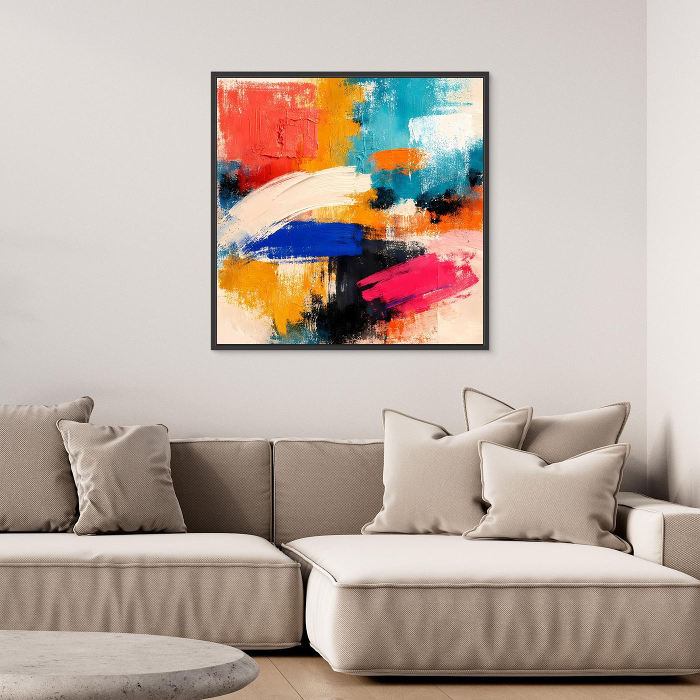 Leinwand Farbenfrohe Abstrakte Texturen | Modernes Color-Blocking Wandbild