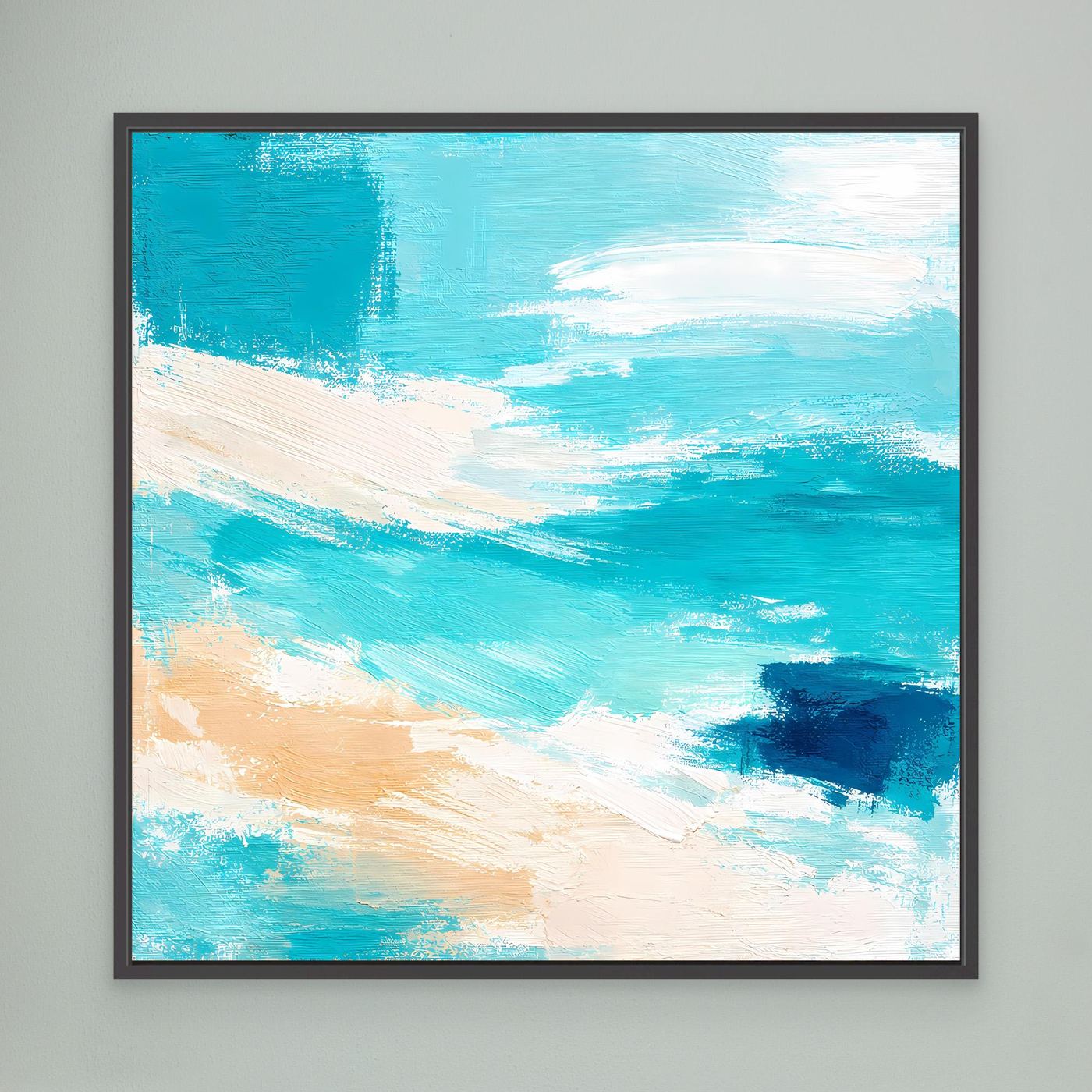 Leinwand Abstraktes Meeresrauschen am Strand | Modernes Ozean Wandbild