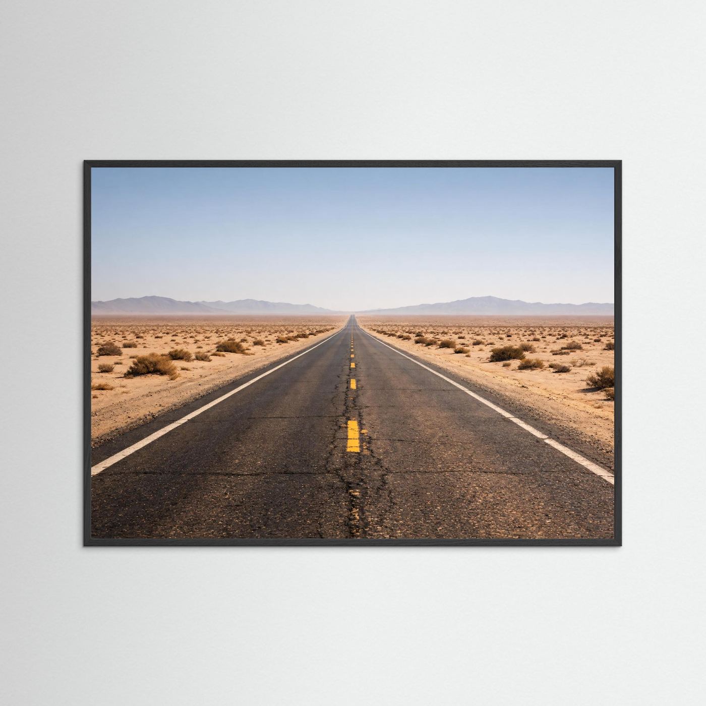Endlose Straße in der Wüste | Panorama Highway & Natur Poster Querformat