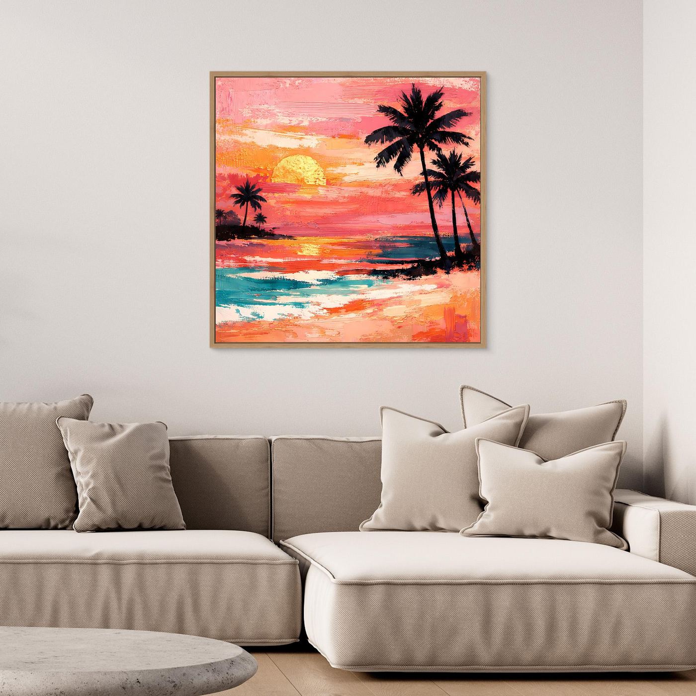 Leinwand Elegante Wüstenwellen in Terrakotta | Abstraktes Natur Wandbild