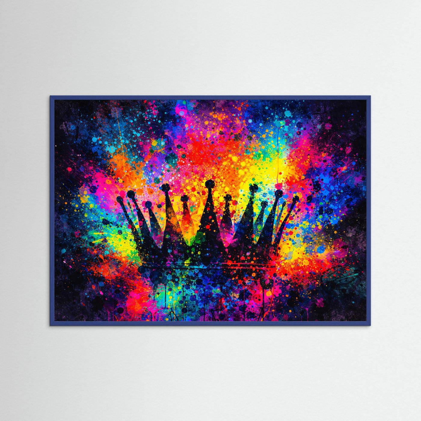 Krone Expressionismus | Farbgewaltiges & Abstraktes Royale Kunst Poster Querformat
