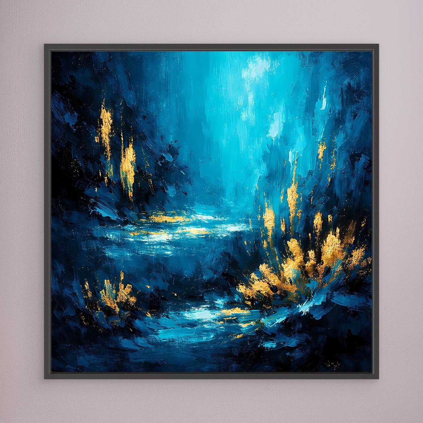 Leinwand Magische Unterwasser-Lagune | Abstraktes Korallen Wandbild