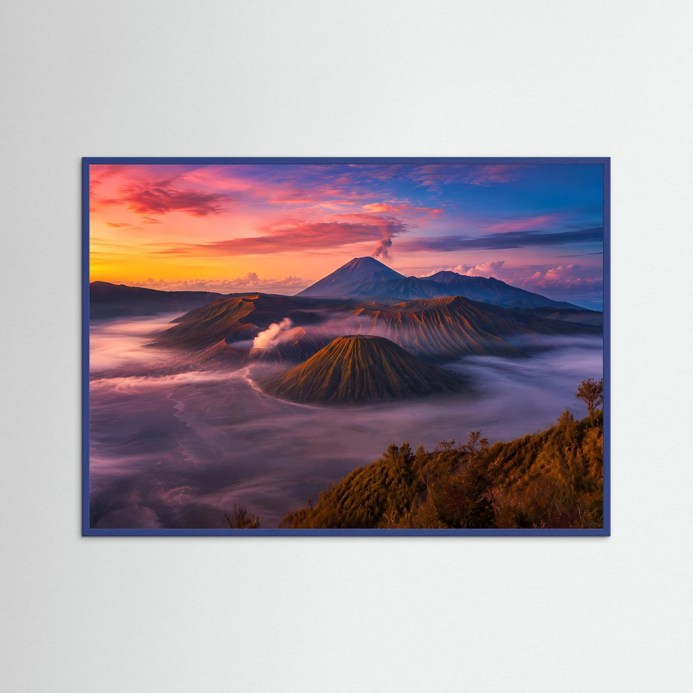 Magischer Mount Bromo bei Sonnenaufgang | Indonesien Vulkan & Natur Poster