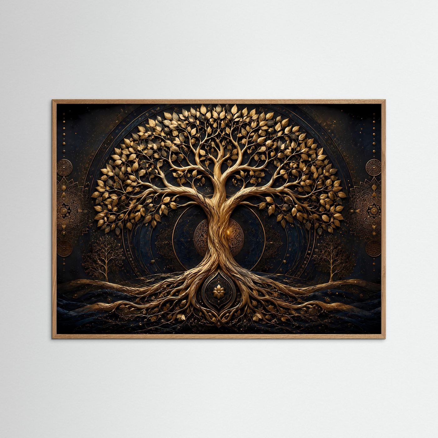 Symbol des Lebens | Edler Baum des Lebens mit goldenen Details Poster